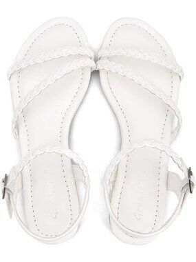 Women’s Flat Sandals Slip On White Summer Gladiator Open Toe Slingback Shoes
